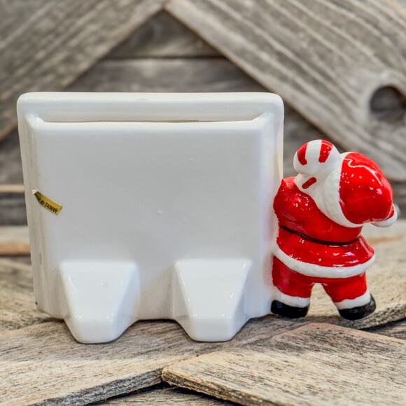 Vintage Santa & Me Tabletop Photo Frame, Holds 3" x 3" Photo, Ceramic, Christmas - Picture 4 of 10